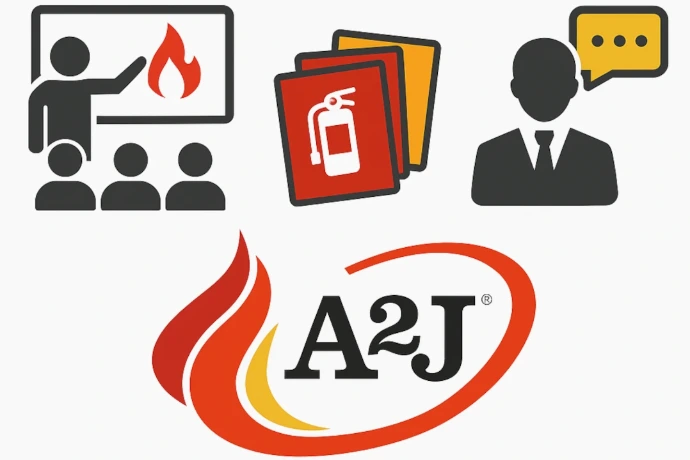 Formación y asesoramiento técnico en protección contra incendios A2J Servicio de formación, asesoramiento técnico y documentación PCI ofrecido por A2J Mantenimientos Integrales