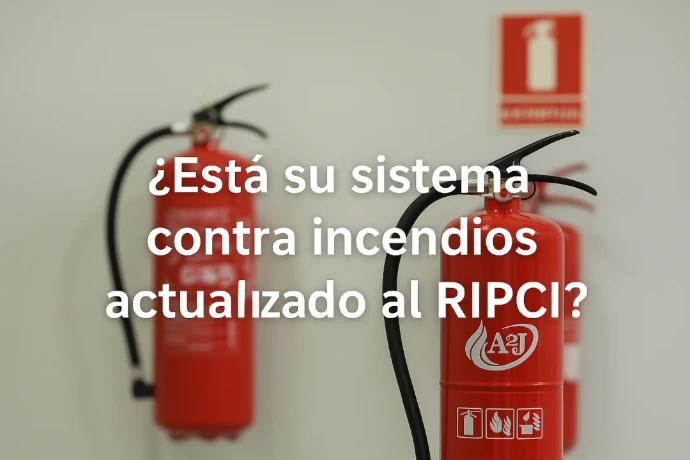 Extintores instalados en pared para protección contra incendios en Guadalajara conforme al RIPCI
