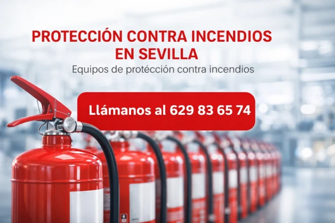 Extintores homologados para protección contra incendios en Sevilla instalados por Extintores A2J para empresas, locales y naves industriales